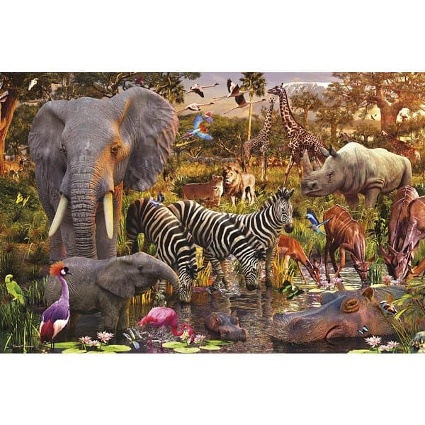 Puzzle 3000 pièces - Animaux du continent africain